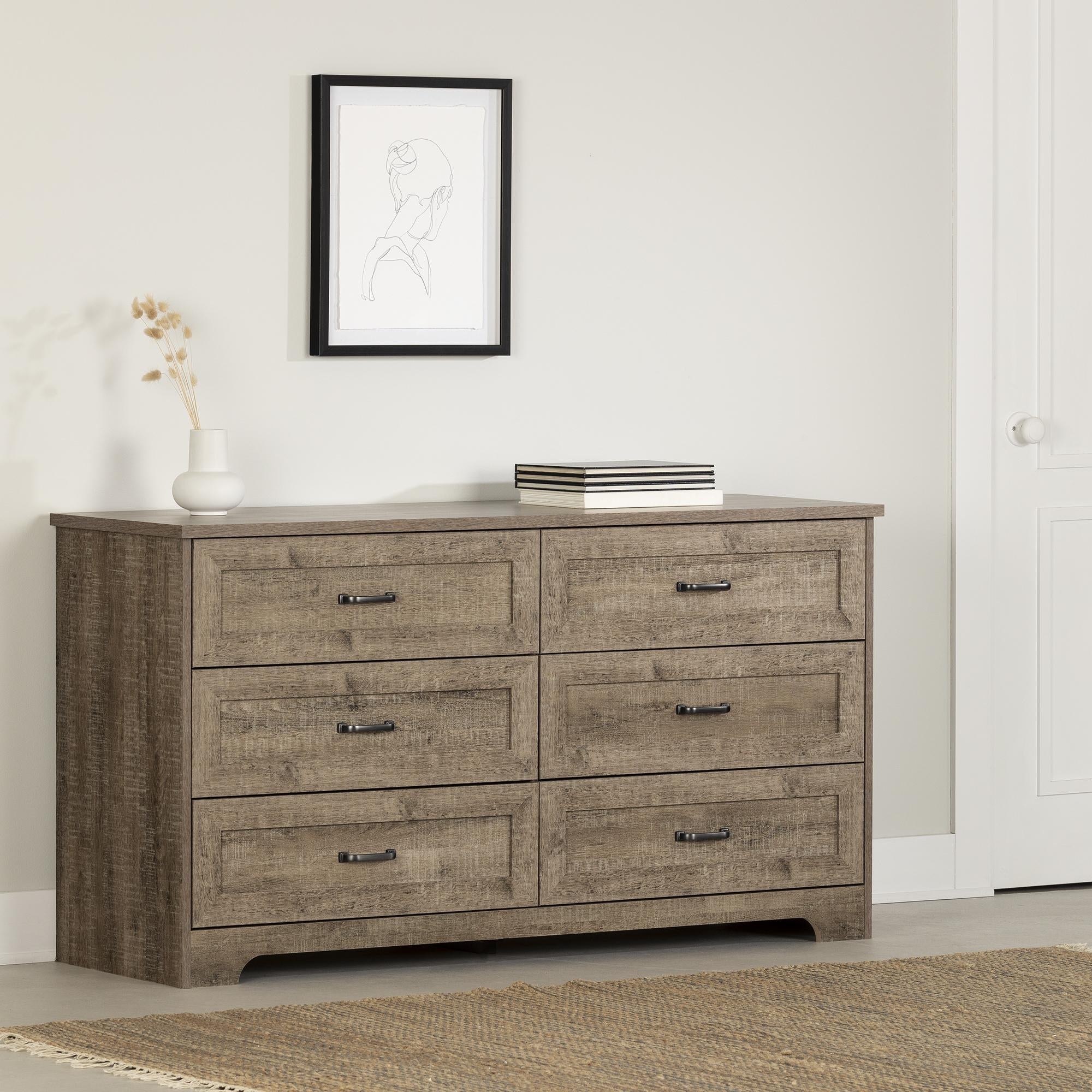 South Shore Prairie 6-Drawer Double Dresser - - 35981629 - Mycitystee