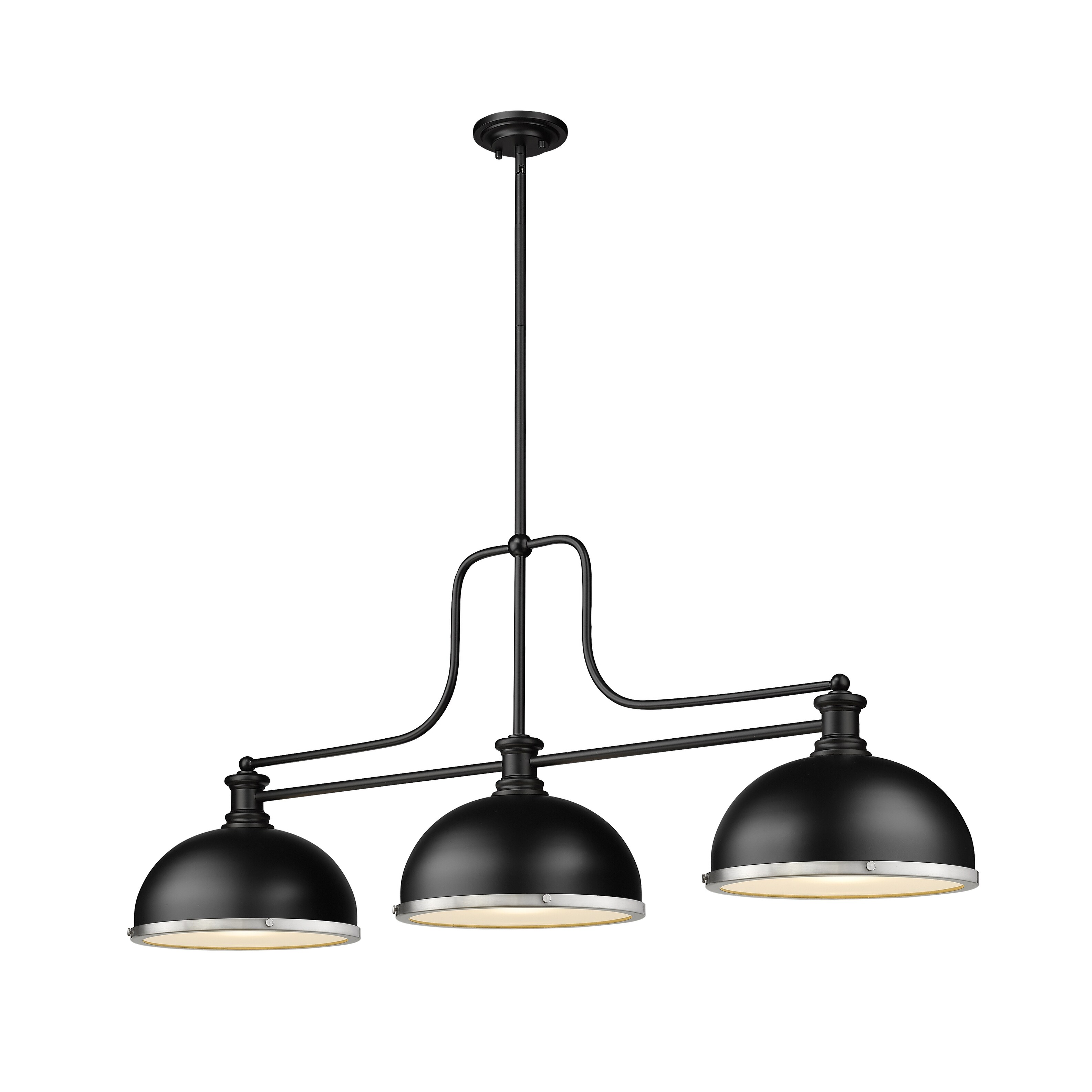 Melange 3 Light Billiard - Matte Black - Mycitystee