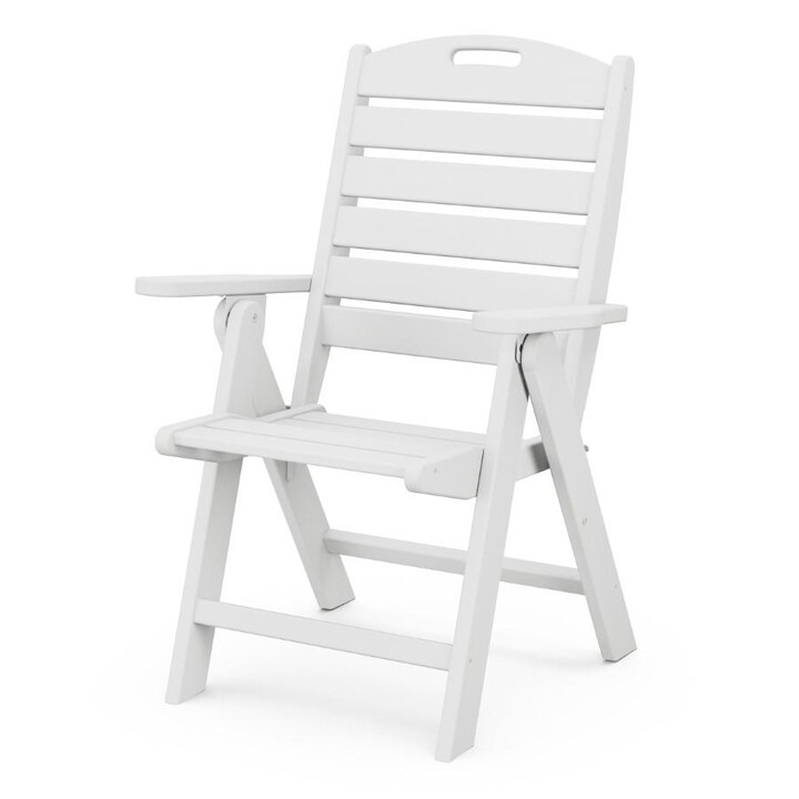POLYWOOD Nautical Highback Chair in White - Mycitystee