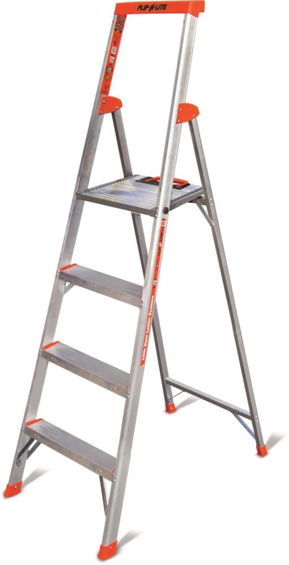 Flip-N-Lite Model 6 Aluminum 300 lb Type-1A Step Ladder - Mycitystee