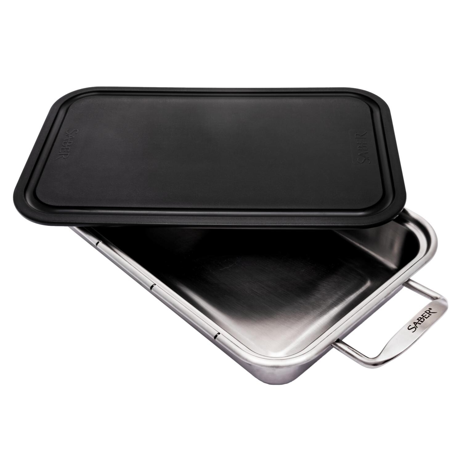 Saber Stainless Steel Roasting Pan w/ Cutting Board - Mycitystee