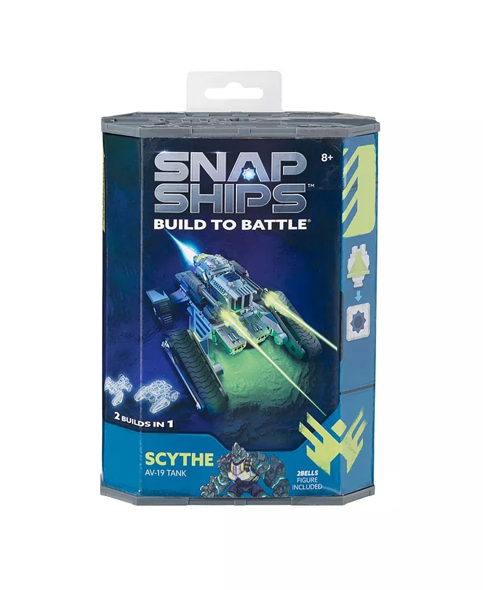 PLAYMONSTER Snap Ships Scythe Av-19 Tank Build to Battle， 41 Pieces - Mycitystee