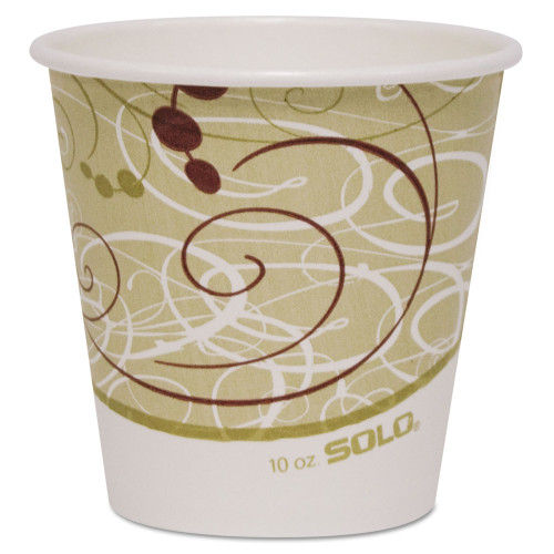 Dart Polycoated Hot Paper Cups， 10 oz， Symphony Design， 1000/Carton (410SMSYM) - Mycitystee