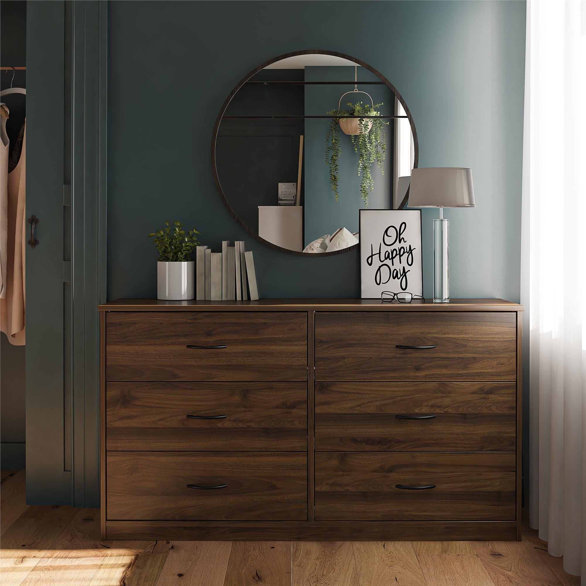 Classic 6 Drawer Dresser， Walnut - - 36139130 - Mycitystee
