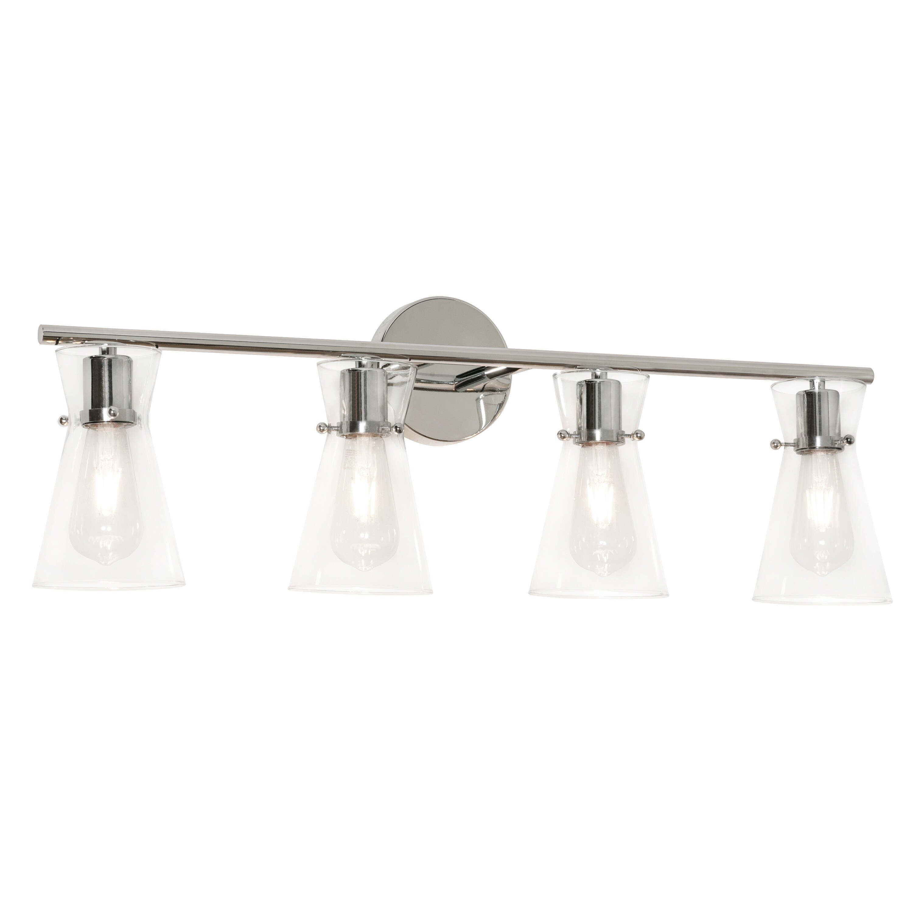 Amanda Vanity in Polished Chrome with Clear Glass Shade - Mycitystee