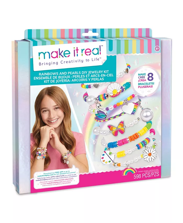 Make It Real Rainbows and Pearls DIY (do it yourself) Jewelry Kit - Mycitystee