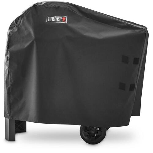 Weber 7181 Grill Cover Premium Black For Electric Grill with Cart Black - Mycitystee