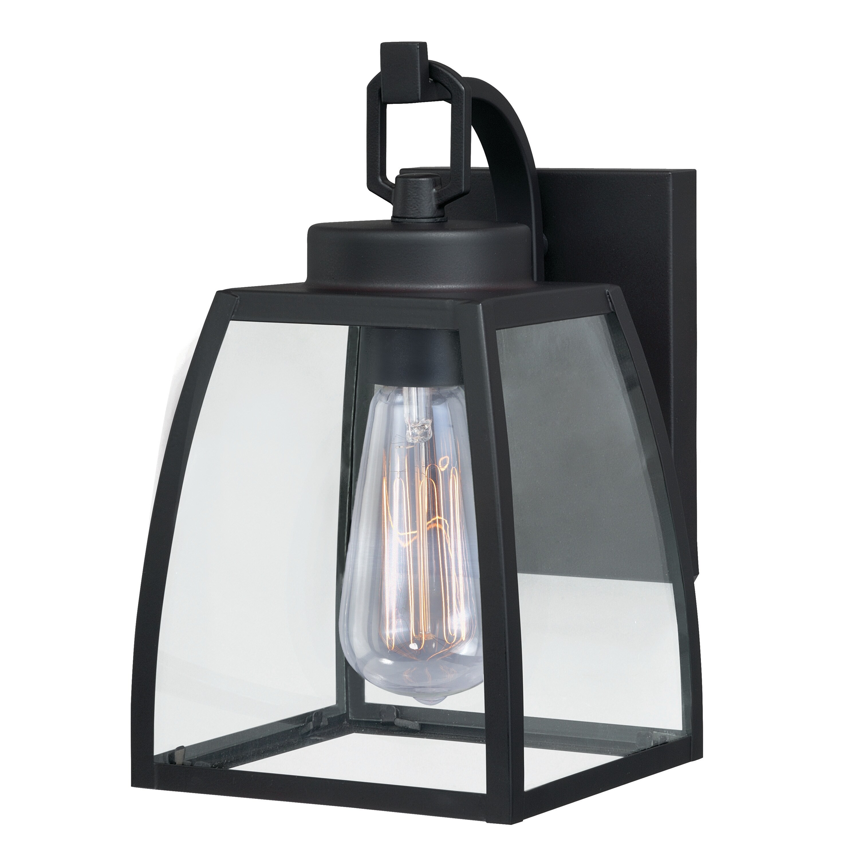 Granville 1 Light Bronze Geometric Outdoor Wall Lantern Clear Glass - 6-in W x 10.5-in H x 7.25-in D Shopping - The Best Deals on Outdoor Wall Lantern - Mycitystee