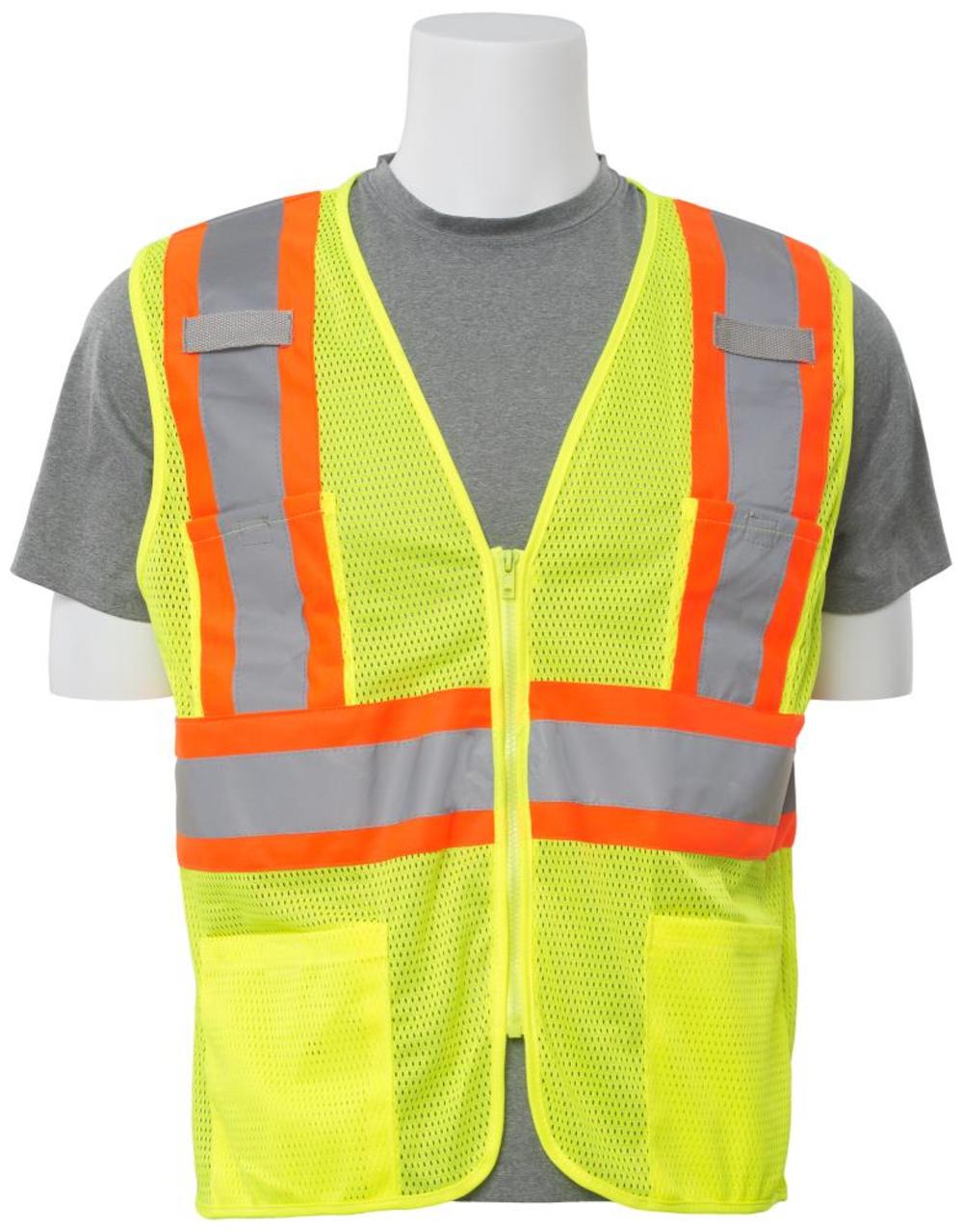 ERB S383P Class 2 Mesh Vest Hi Viz Lime 4X - Mycitystee