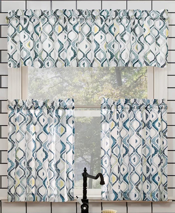 No. 918 Barker Rod Pocket Kitchen Curtain Valance And Tiers Set， 54