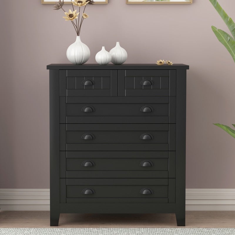 Wooden Chest Storage Cabinet with 6 Drawers - - 37431368 - Mycitystee