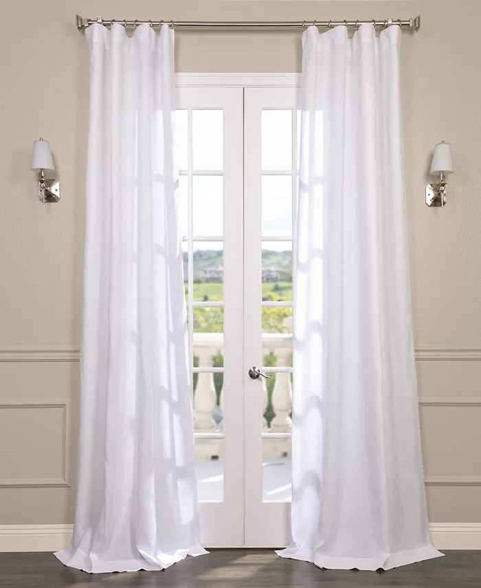 Exclusive Fabrics Furnishings Linen Sheer Curtain Panels - Mycitystee