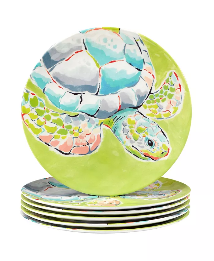 Certified International Certified Deep Sea 6 Piece Melamine Dinner Plate - Mycitystee