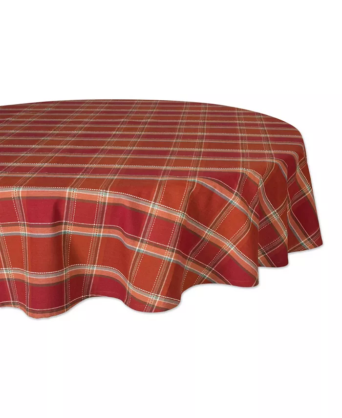 Design Imports Autumn Spice Plaid Tablecloth - Mycitystee