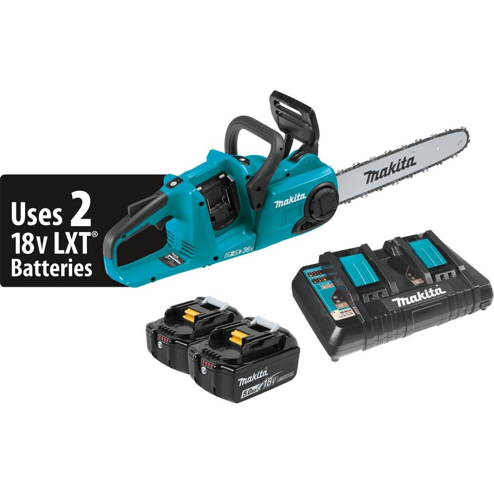 Makita 18V X2 LXT Lithium-Ion (36V) Brushless Cordless Chain Saw Kit (5.0Ah) XCU03PT from Makita - Mycitystee