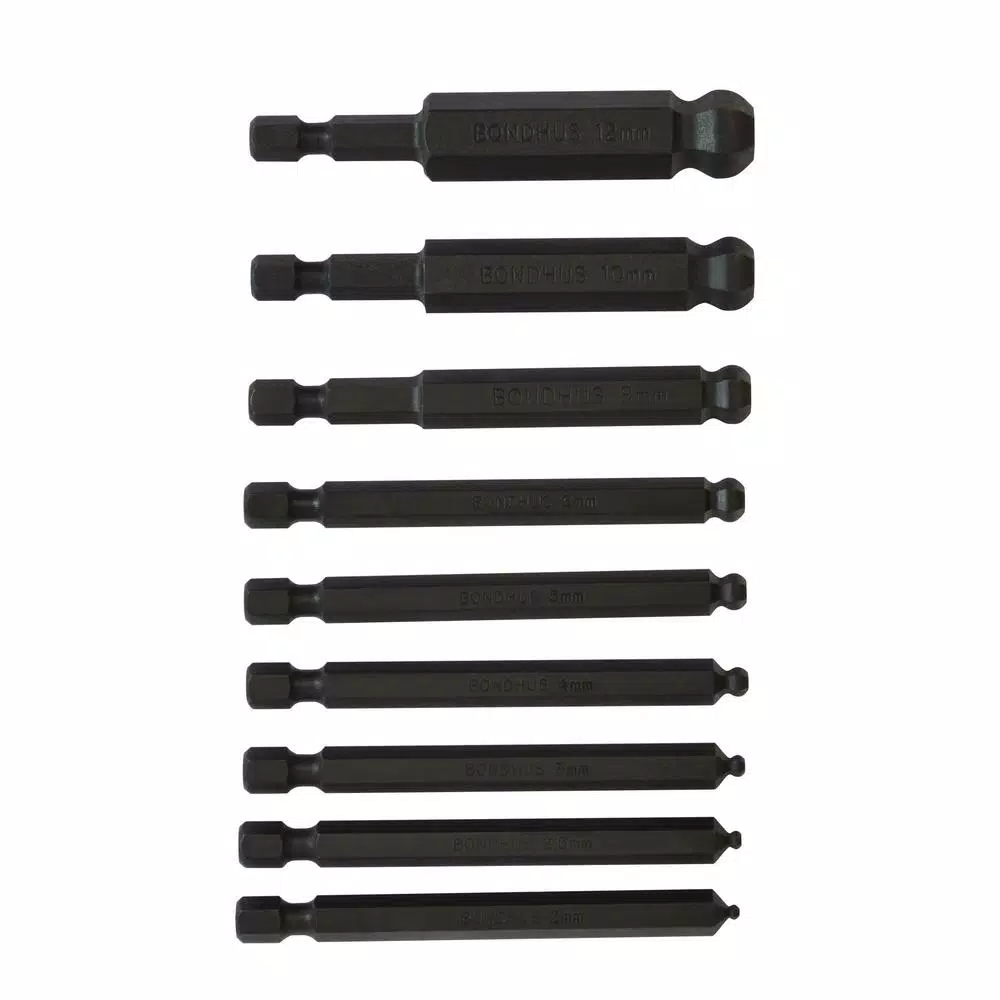 Bondhus Metric Ball End Power Bit Set with ProGuard (9-Piece) and#8211; XDC Depot - Mycitystee