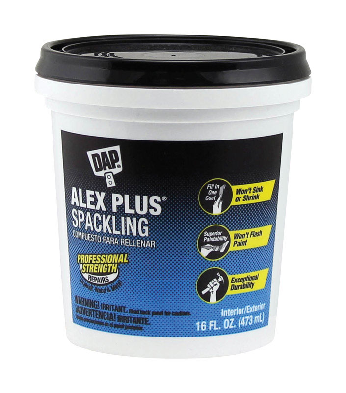 DAP Alex Plus Ready to Use White Spackling Compound 1 pt - Mycitystee