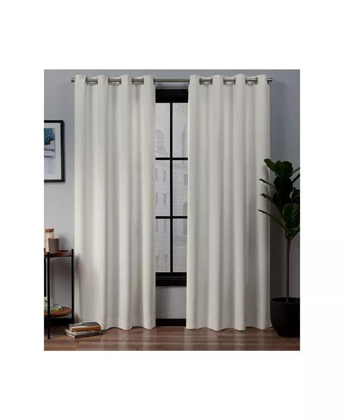 Exclusive Home Curtains Academy Total Blackout Grommet Top Curtain Panel Pair， 52
