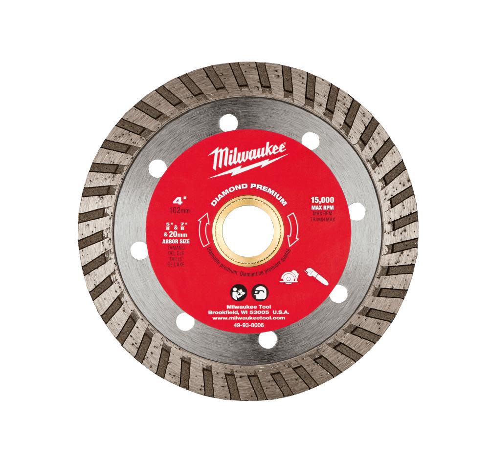 Milwaukee 4 in. Diamond Premium Turbo 49-93-8006 from Milwaukee - Mycitystee