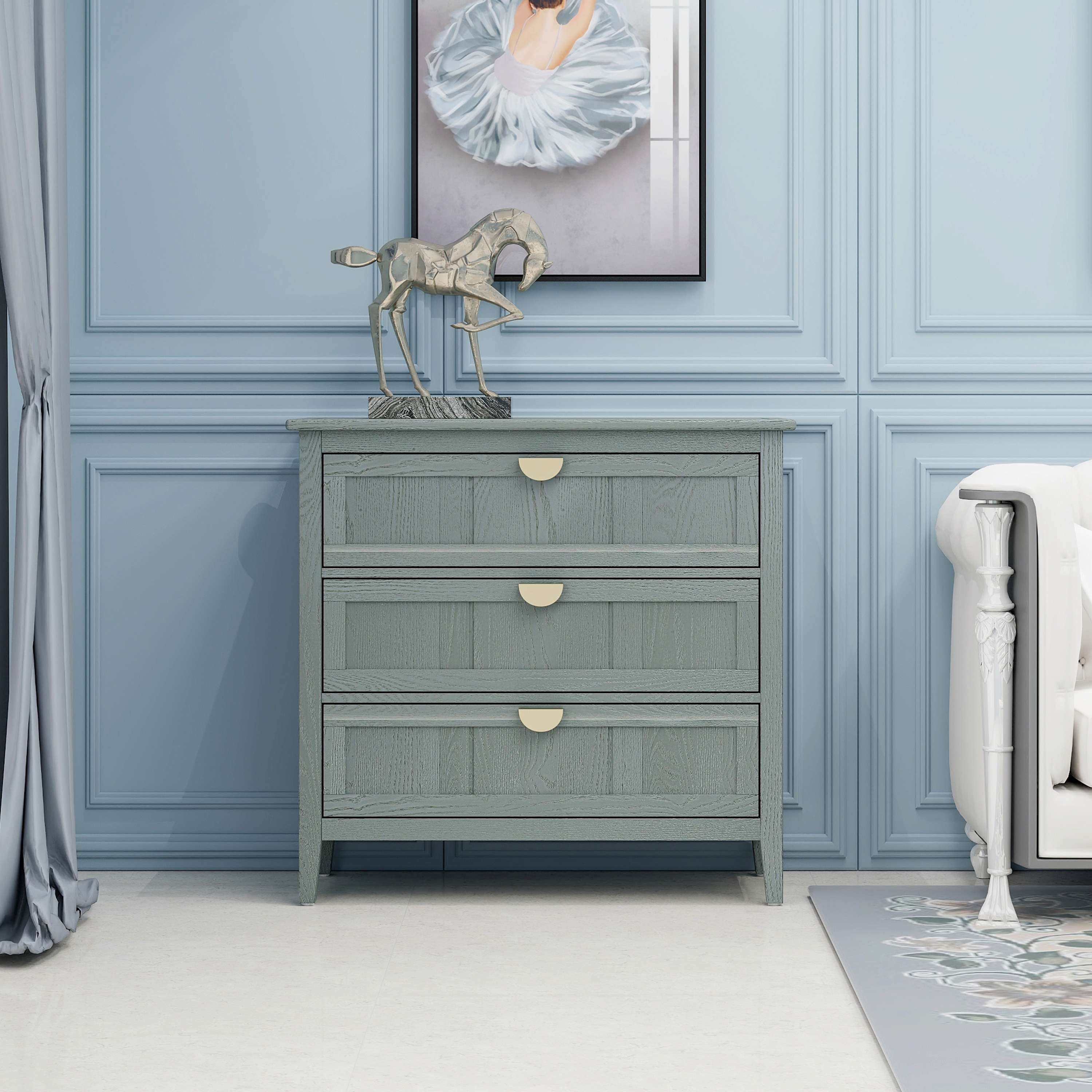 American style 3 Drawer Cabinet - - 37776168 - Mycitystee