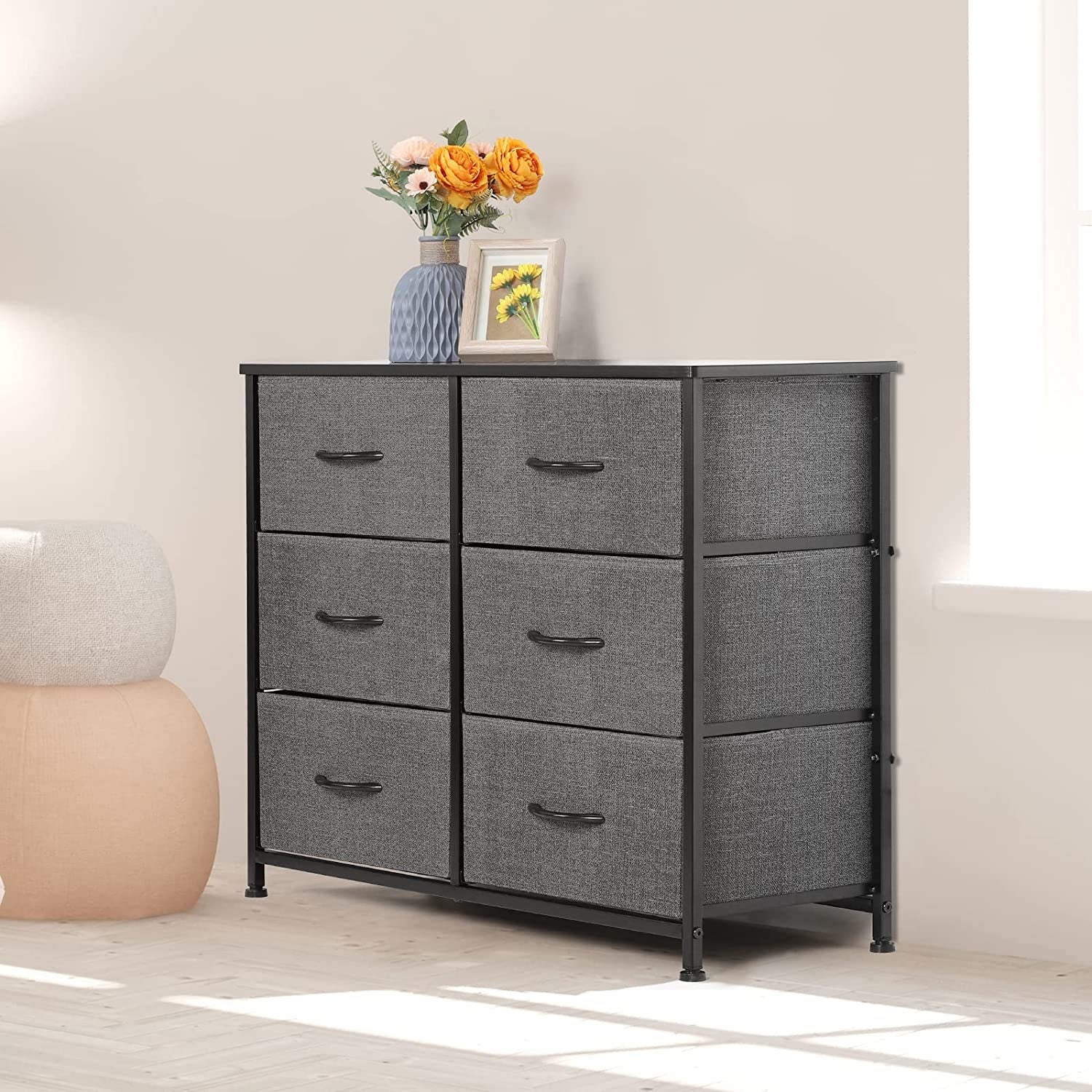 Wide Dresser Storage with 6 Drawers - - 37920799 - Mycitystee