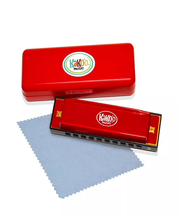 KaKo'o Music Classic Red Metal Harmonica - Mycitystee