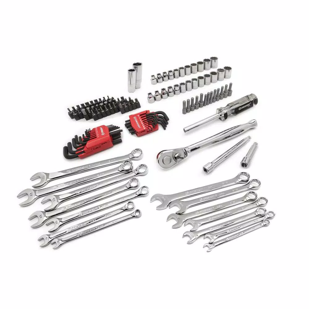 Crescent 3/8 in. Drive 12-Point Standard SAE/Metric Mechanics Tool Set (128-Piece) and#8211; XDC Depot - Mycitystee