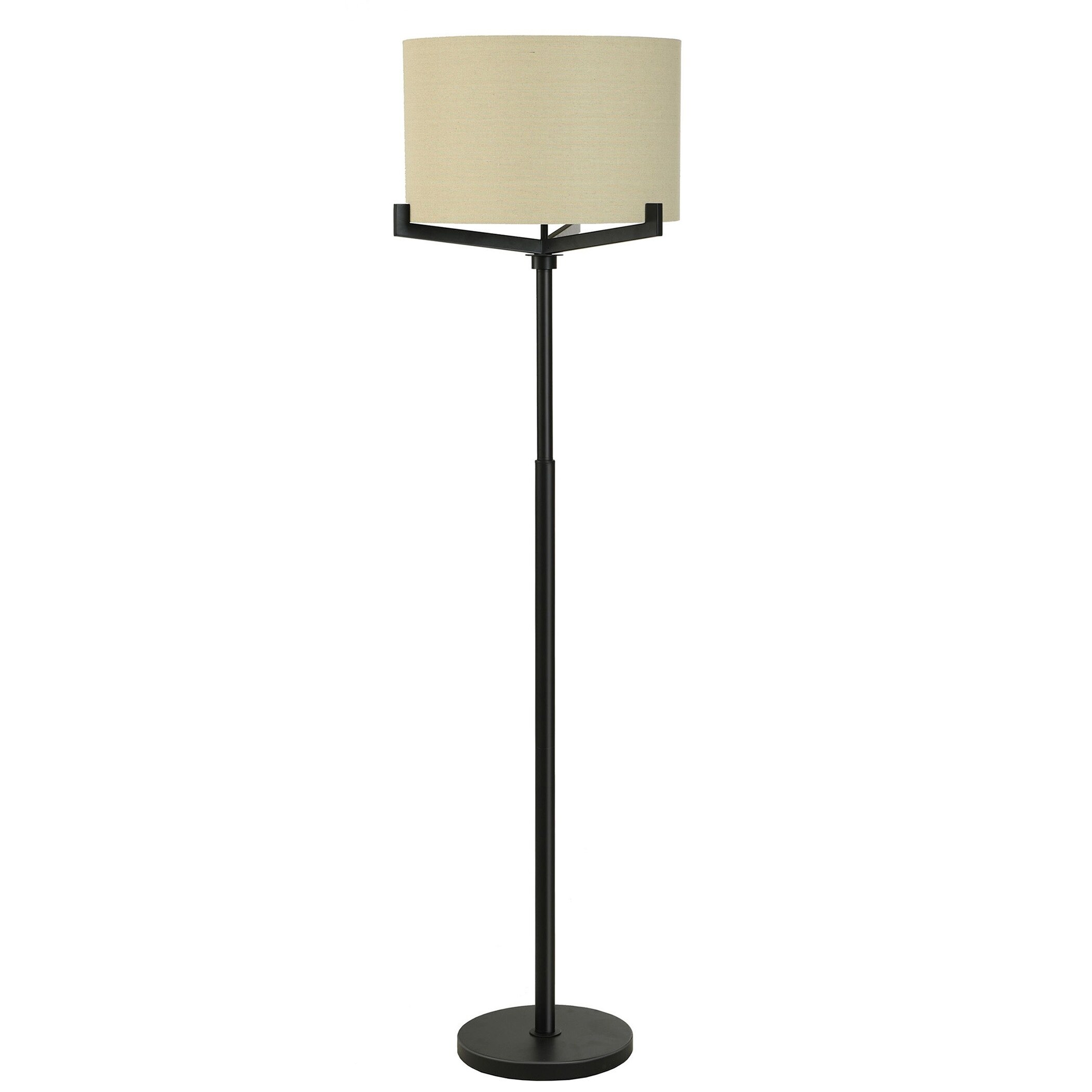 Brushed Black - Industrial Floor Lamp With Multi Arm Supports - Mycitystee
