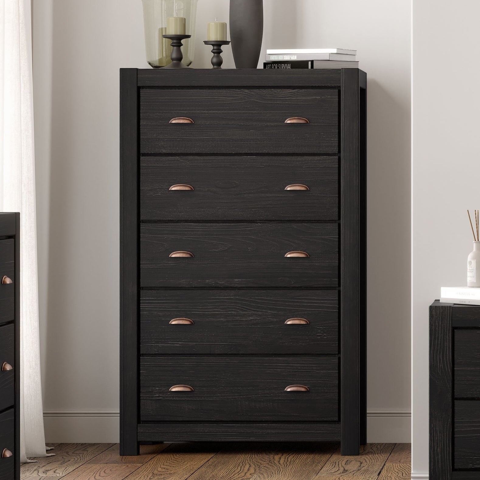 Grain Wood Furniture Montauk 5-drawer Solid Wood Chest - - 24326791 - Mycitystee