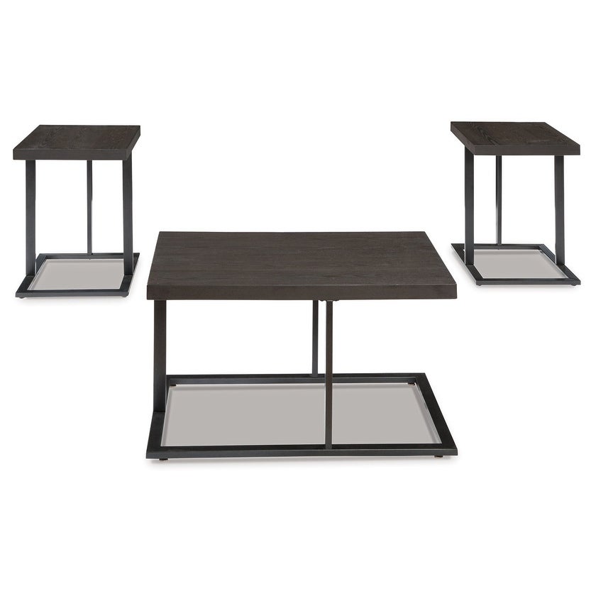 T194-13 Airdon Bronze Finish Occasional Table Set - Mycitystee