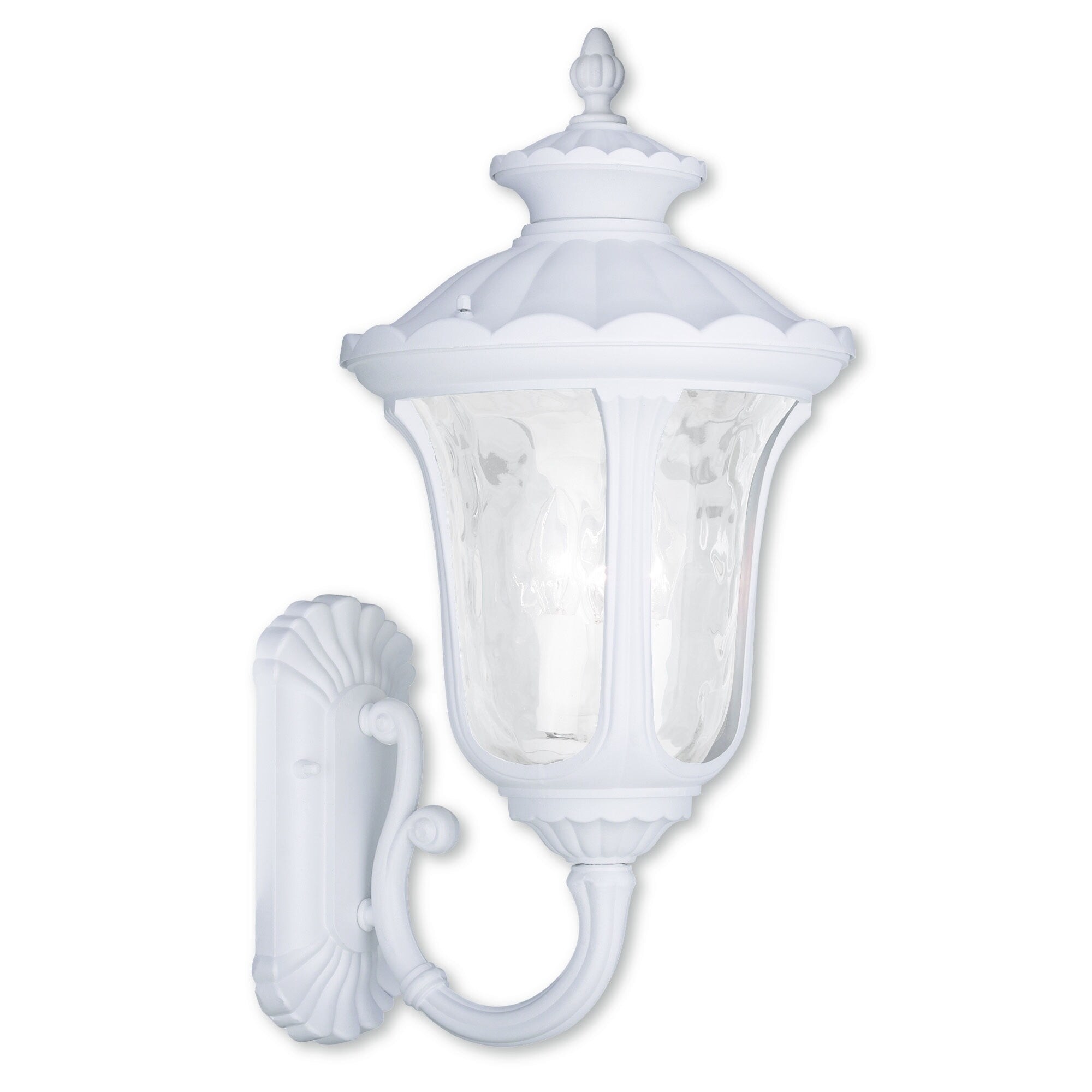 Livex Lighting Oxford White Aluminum 3-light Outdoor Wall Lantern Shopping - The Best Deals on Outdoor Wall Lanterns | 18909673 - Mycitystee