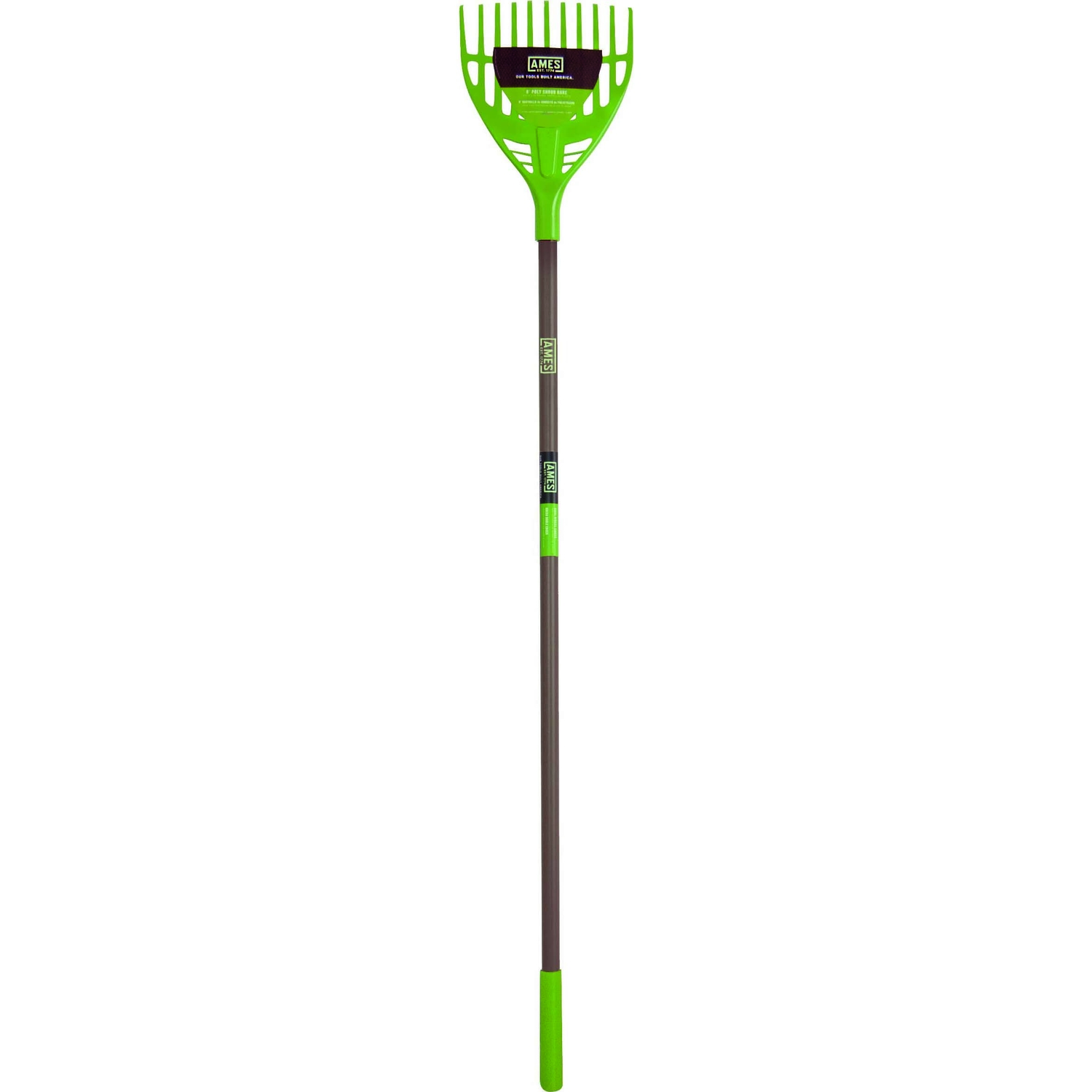 Ames 65.13 in. 11 Tine Poly Shrub Rake Steel Handle - Mycitystee