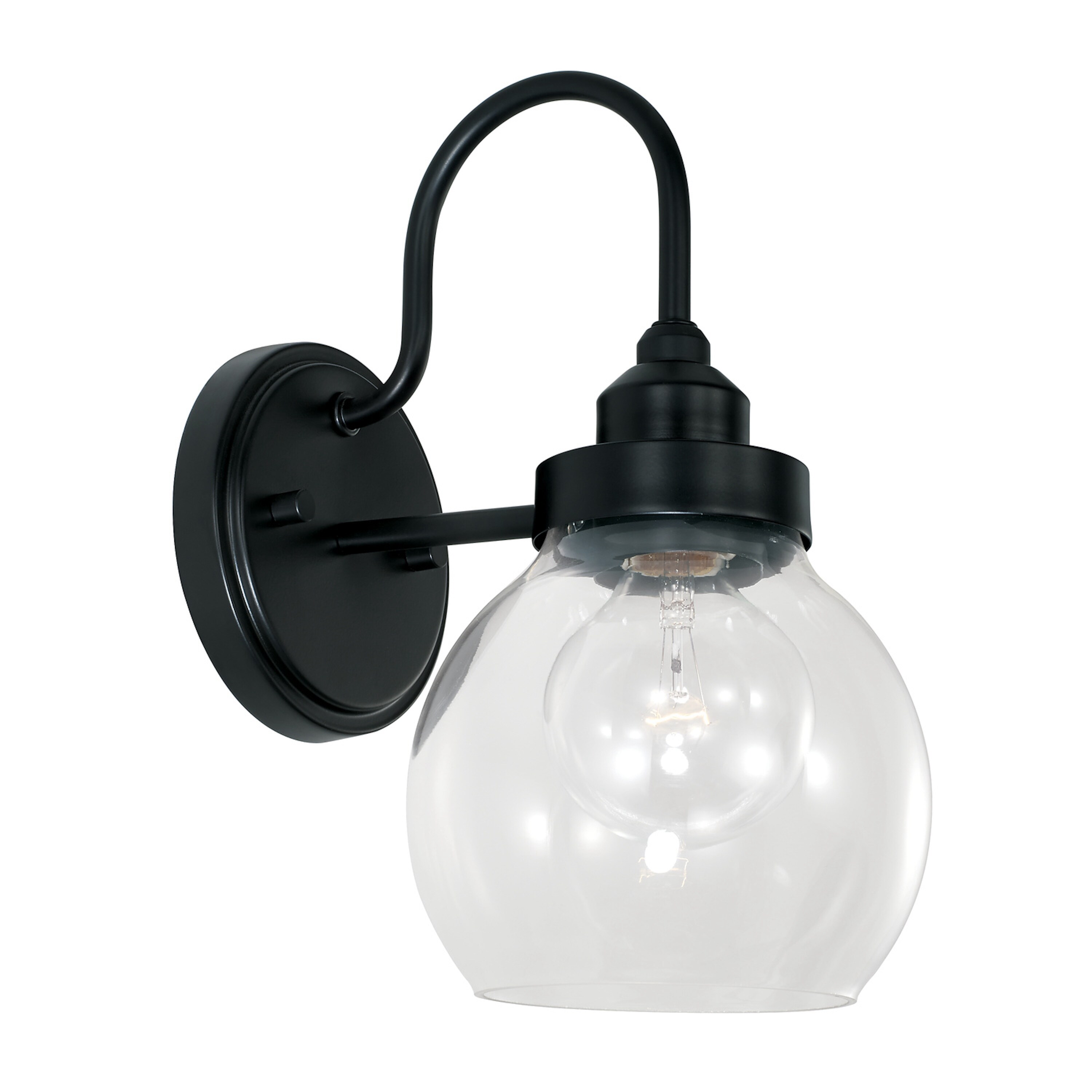 6-inch 1-light Matte Black Wall Sconce - Mycitystee