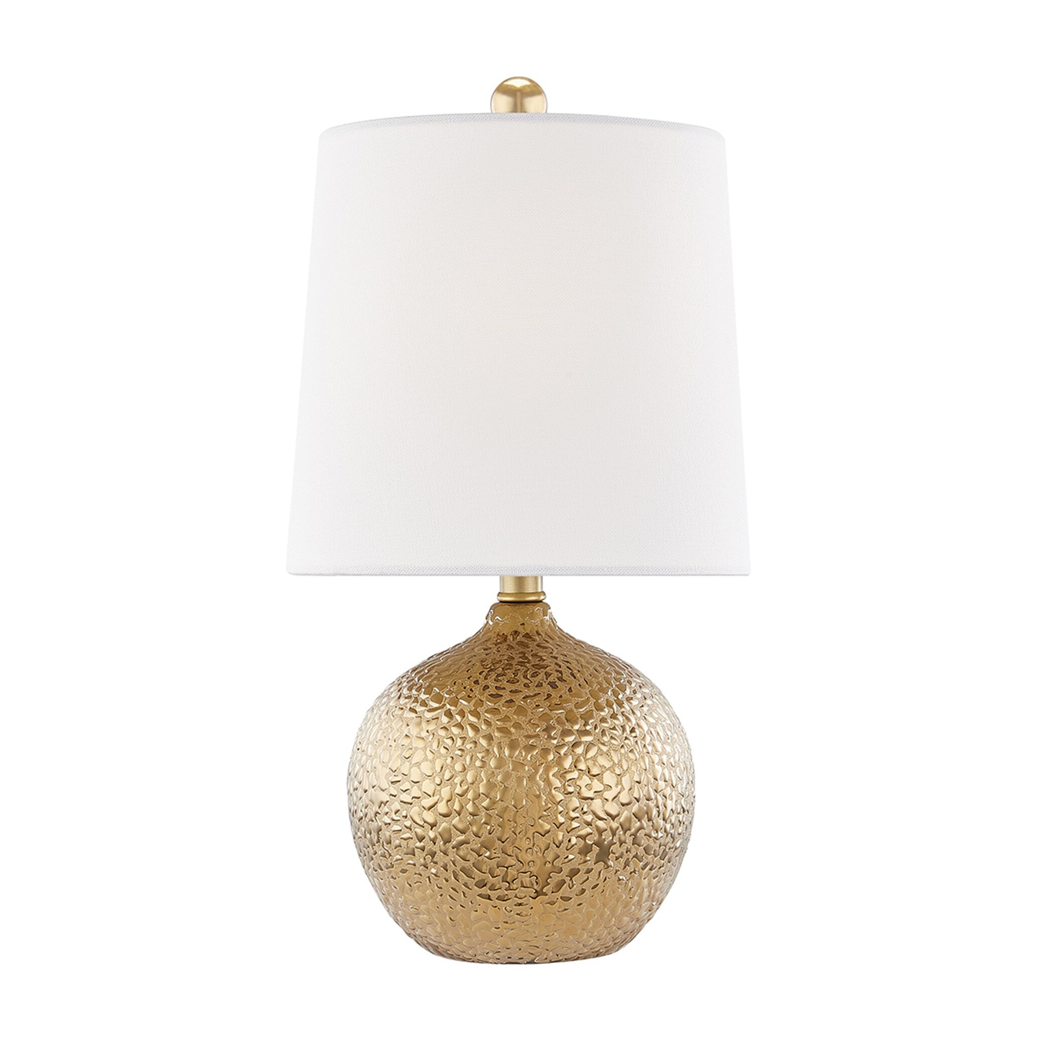 Mitzi by Hudson Valley Heather 1-light Gold Table Lamp， Off White Linen - Mycitystee