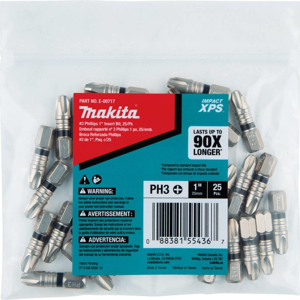 Impact XPS™ #3 Phillips 1 Insert Bit， 25/pk - Mycitystee