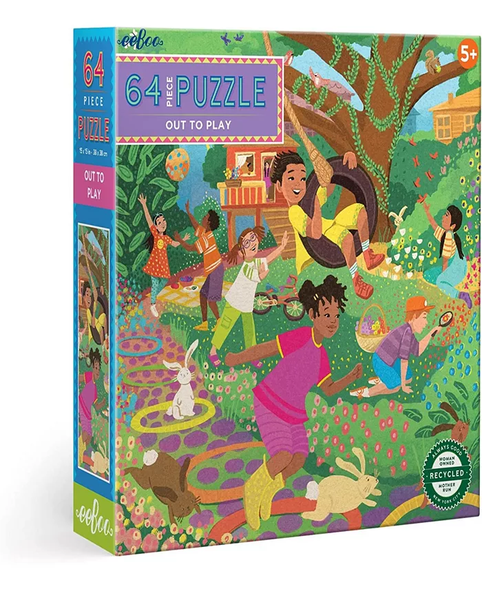 Eeboo out to Play 64 Piece Jigsaw Puzzle Set - Mycitystee