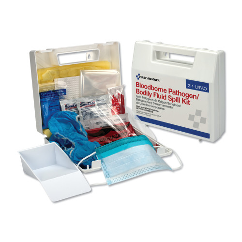 First Aid Only BBP Spill Cleanup Kit， 2.5 x 9 x 8 (214UFAO) - Mycitystee