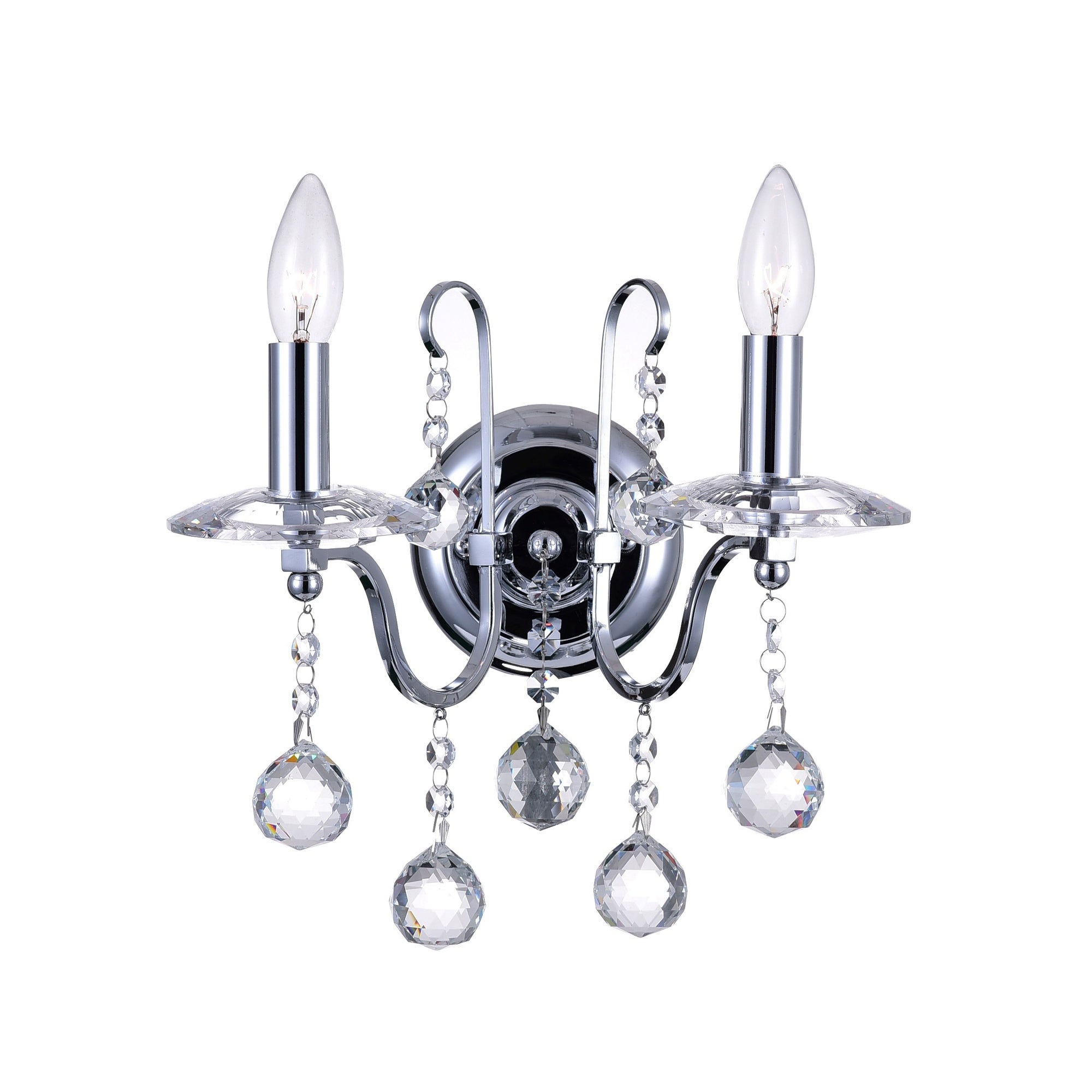 Valentina 2 Light Wall Sconce With Chrome Finish - Mycitystee