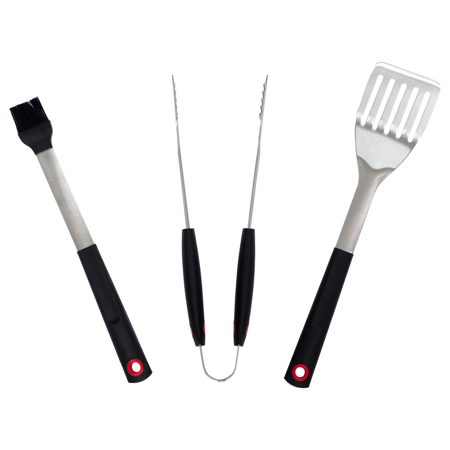Signature 3-Piece Stainless Steel W/ Molded Handles Tool Set - Mycitystee