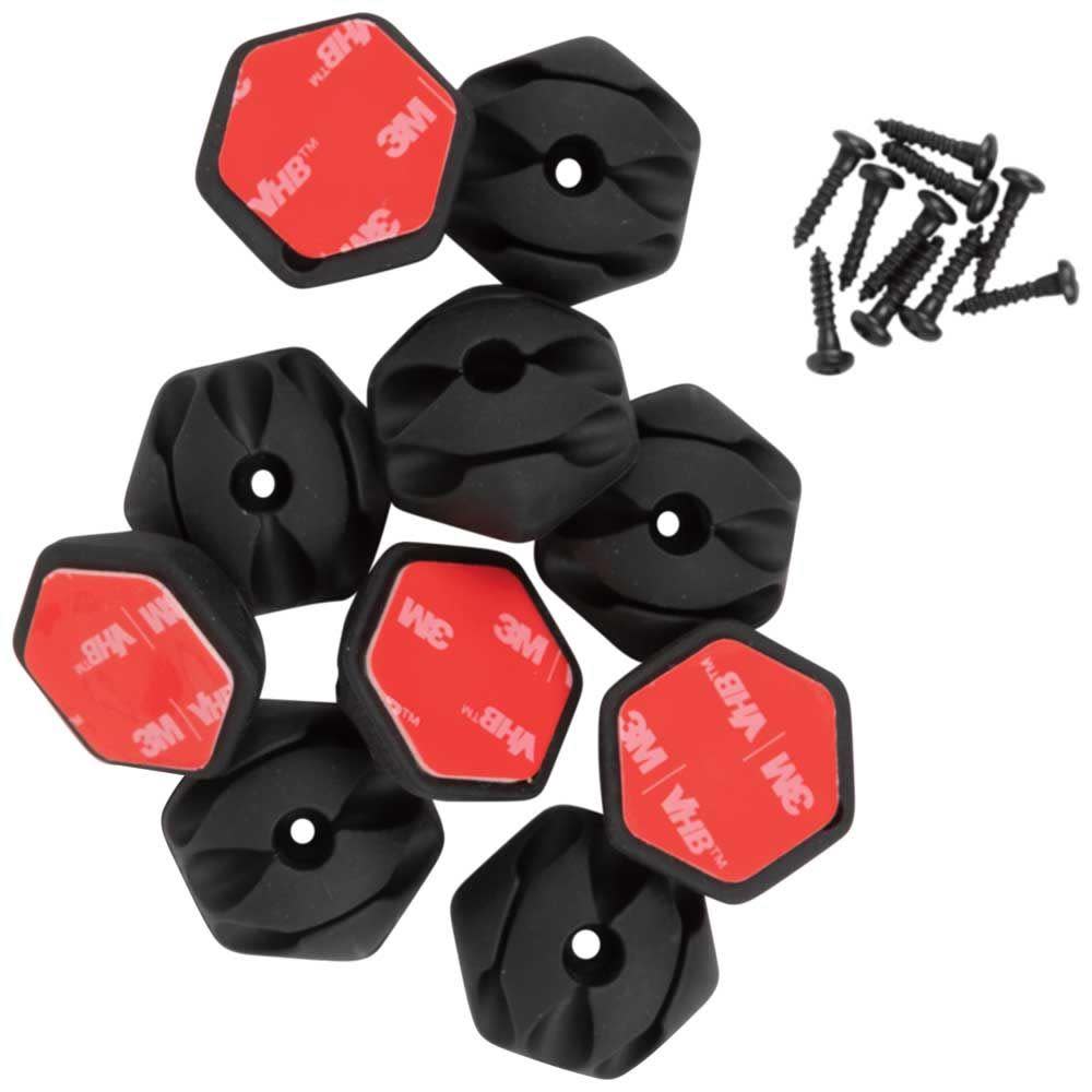 Klein Tools Self Stick 3 Slot Cable Clips 10pk - Mycitystee
