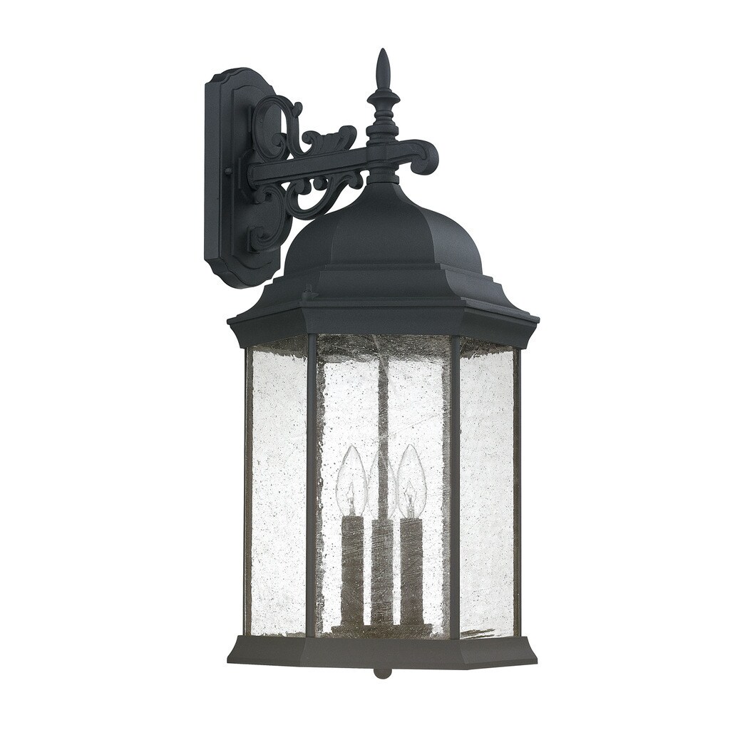 Mainstreet 3-light Black Outdoor Wall Lantern - Mycitystee