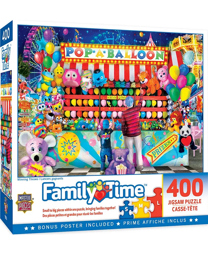 MasterPieces Puzzles Family Time - Winning Throws 400 Piece Adult Jigsaw Puzzle - Mycitystee