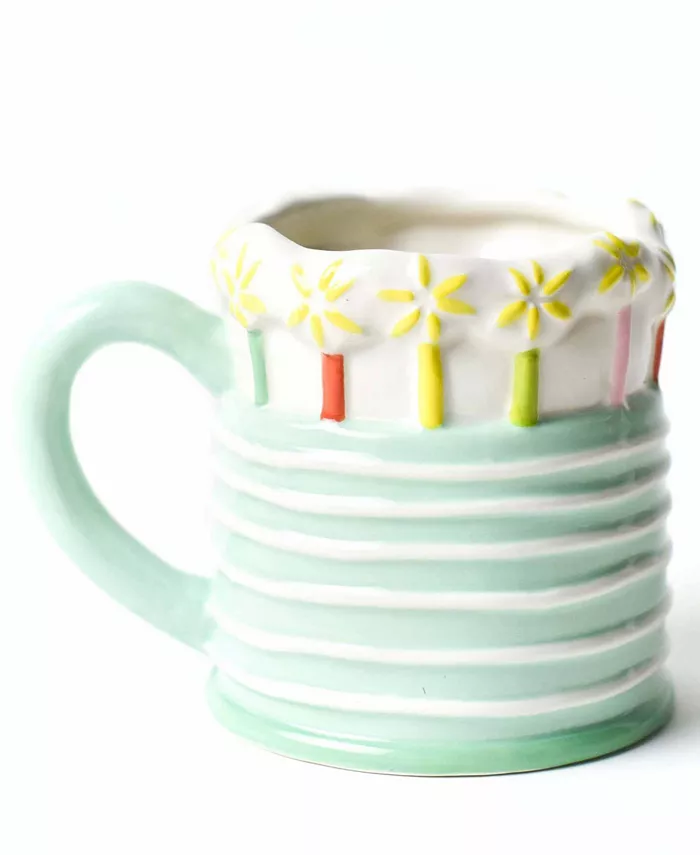 Happy Everything by Laura Johnson Sparkle Cake Shaped Mug 16 oz - Mycitystee