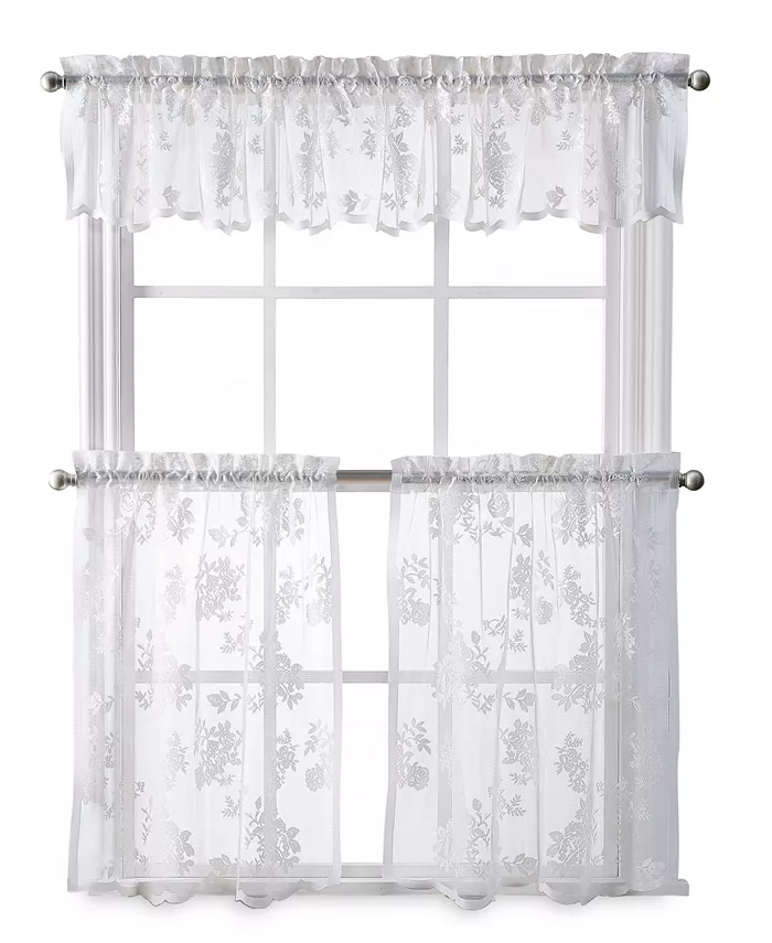 Curtainworks Sibella Lace Tailored Valance， 14
