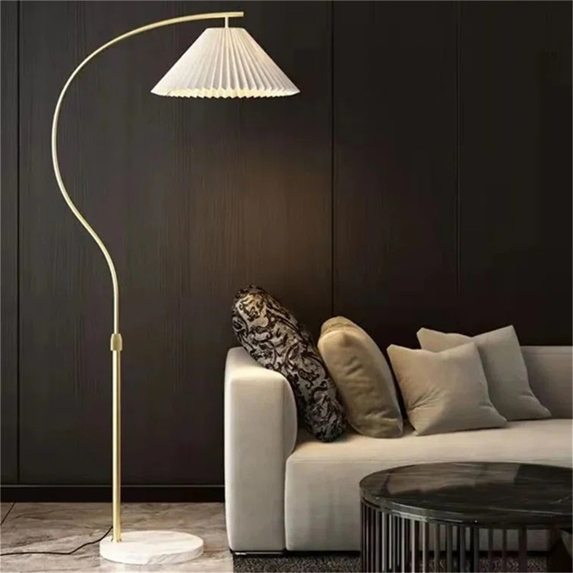 63 Inches Arched Floor Lamp for Bedrooms and Living Rooms - Mycitystee