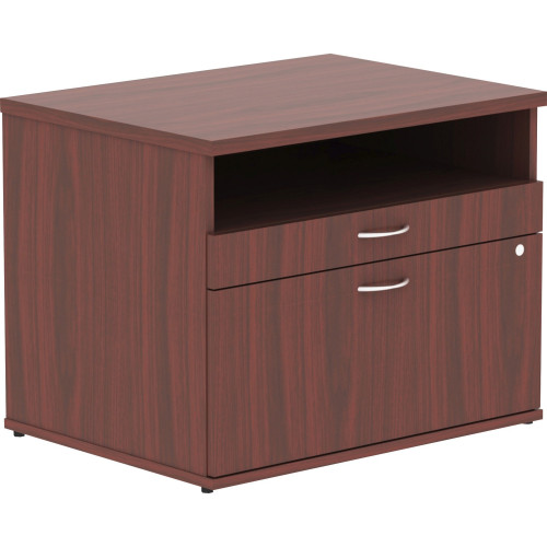 Lorell Relevance Series Mahogany Laminate Office Furniture Credenza - 2-Drawer (16212) - Mycitystee