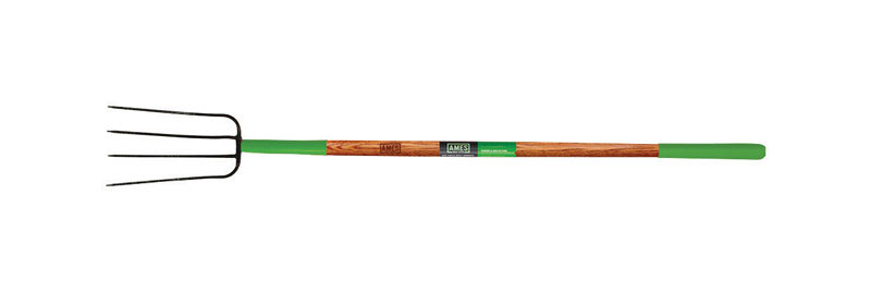 Ames 4 Tine Forged Steel Manure Fork 48 in. Wood Handle - Mycitystee