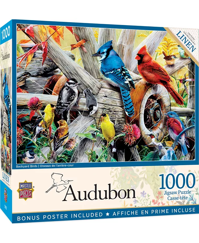 MasterPieces Puzzles Audubon - Backyard Birds 1000 Piece Puzzle Adult Jigsaw Puzzle - Mycitystee