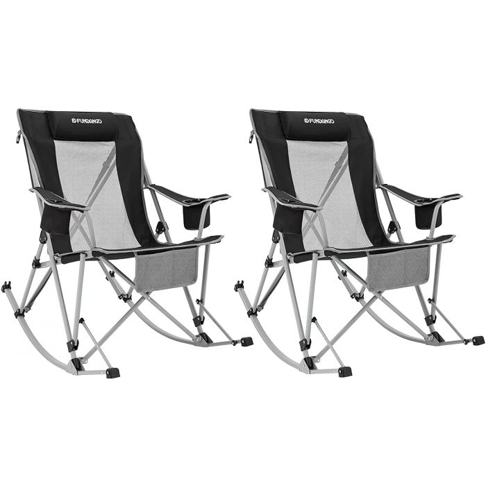 FUNDANGO Portable Rocking Camping Chair 2pack-BRoadout - Mycitystee