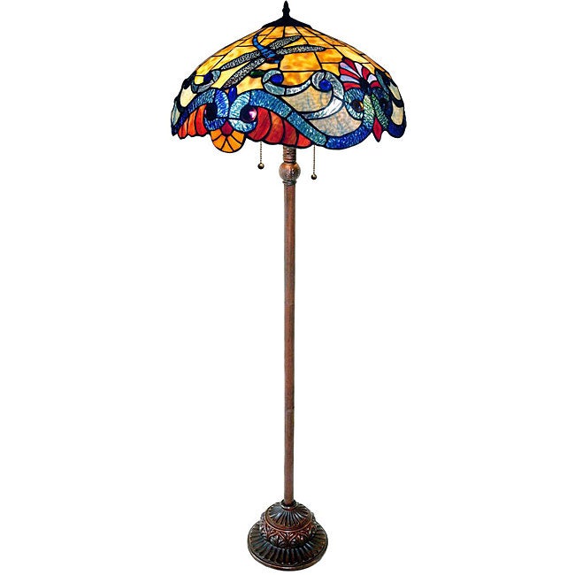 Dragonfly Design 2-light Antique Bronze Floor Lamp - Mycitystee